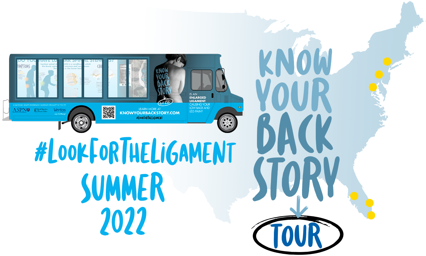 #LookForTheLigament Summer 2022. Know Your Back Story Tour
